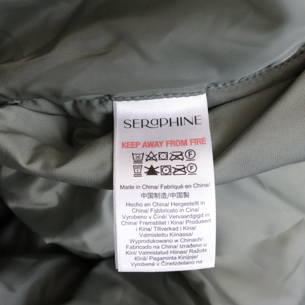 NWT Seraphine Green 3-In-1 Long Chevron Puffer Maternity Coat 12 Babywearing - Picture 14 of 16